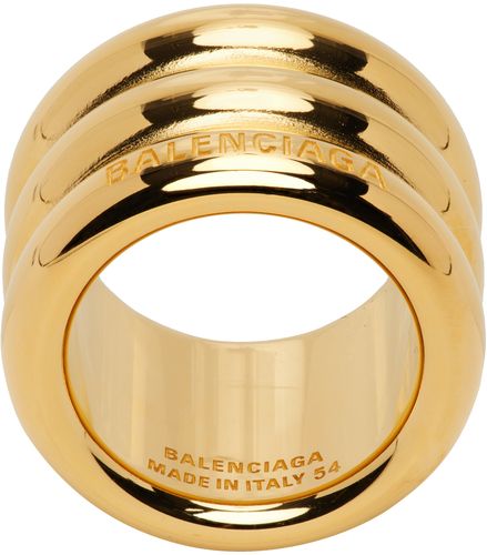 Balenciaga Gold Rib Ring - Balenciaga - Modalova