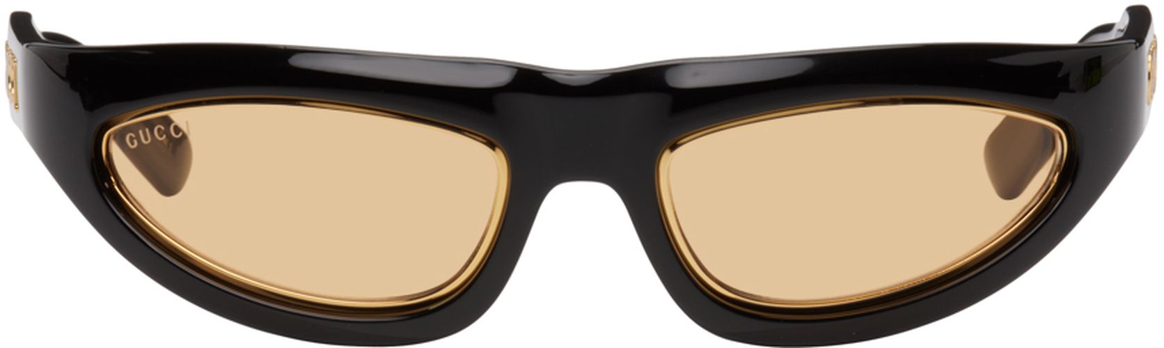 Gucci Black Oval Sunglasses - Gucci - Modalova