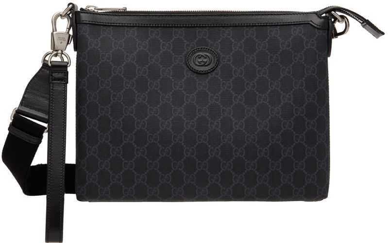 Gucci Black Monogram Messenger Bag - Gucci - Modalova