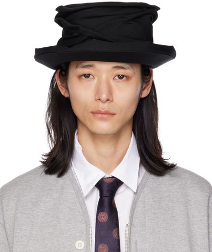 Black Picking Crochet Hat - Yohji Yamamoto - Modalova