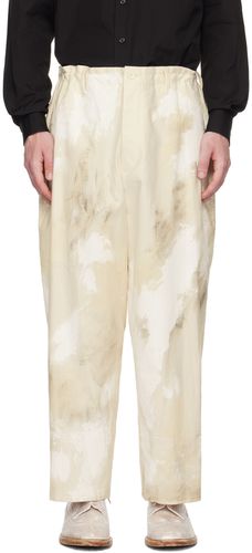 Off-White Printed Trousers - Yohji Yamamoto - Modalova