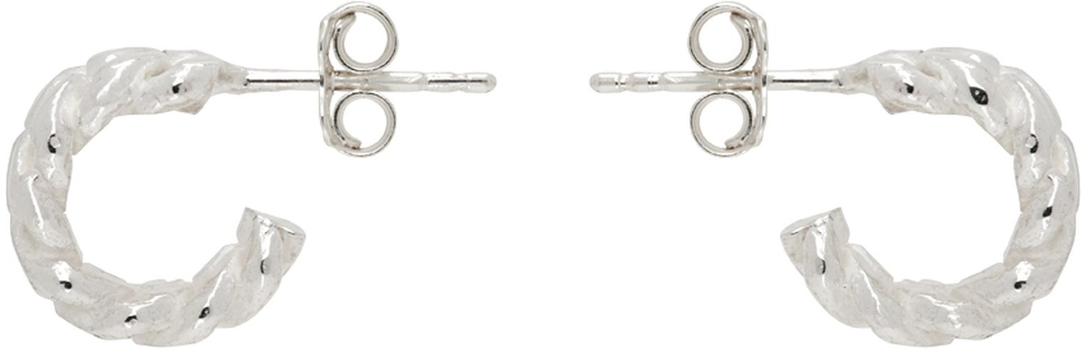 Silver Curb Chain Hoop Earrings - Pearls Before Swine - Modalova