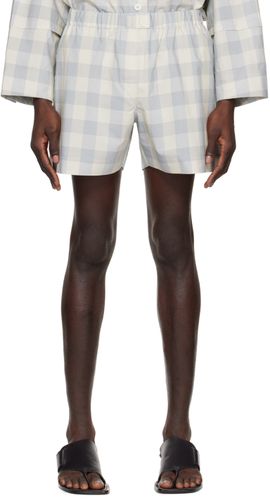 Blue & Off-White Shorts - LOW CLASSIC - Modalova