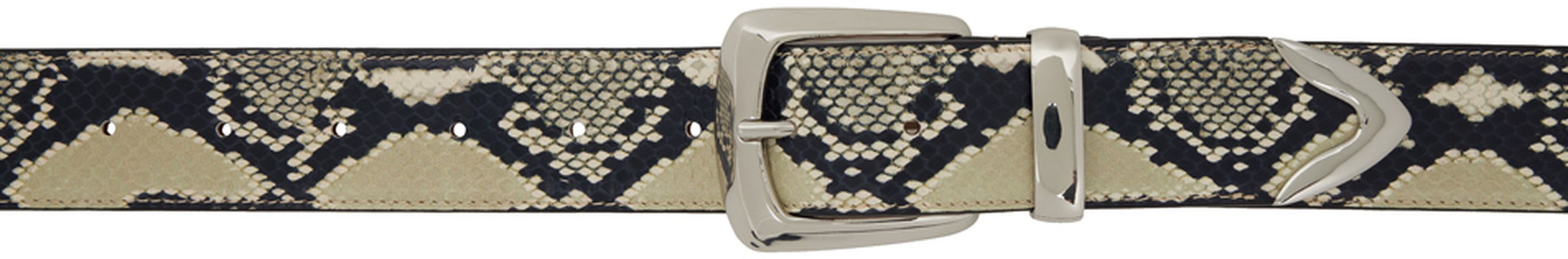 KHAITE Off-White & Black Bruno Belt - KHAITE - Modalova