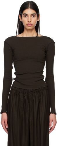 Brown Vein Long Sleeve T-Shirt - Baserange - Modalova