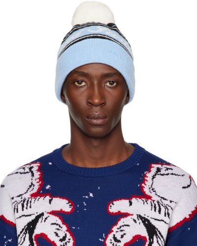Bally Blue & Black Jacquard Beanie - Bally - Modalova