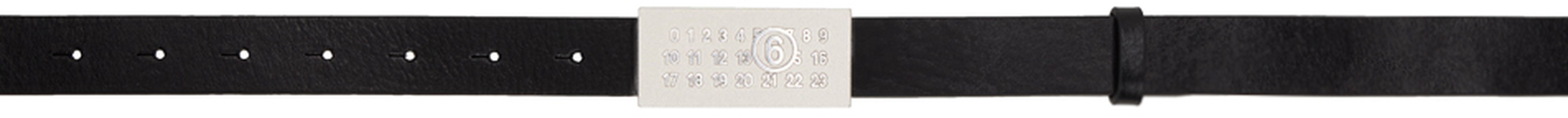 MM6 Maison Margiela Black Logo Belt - MM6 Maison Margiela - Modalova