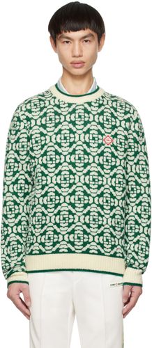 Green & White Jacquard Sweater - Casablanca - Modalova
