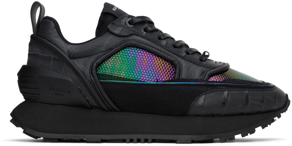 Black Racer Iridescent Sneakers - Balmain - Modalova