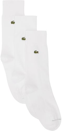 Three-Pack White High-Cut Socks - Lacoste - Modalova