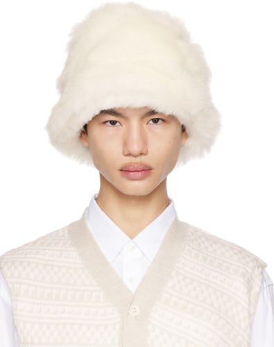 White Faux-Fur Bucket Hat - Comme des Garçons Shirt - Modalova
