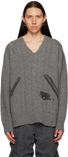 We11done Gray Destroyed Sweater - We11done - Modalova