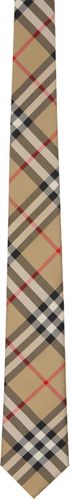 Burberry Beige Check Tie - Burberry - Modalova