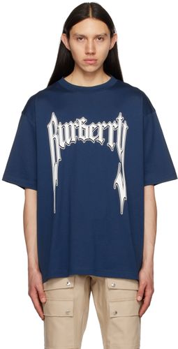 Burberry Navy Printed T-Shirt - Burberry - Modalova