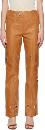 Brown Bonnie Leather Pants - Saks Potts - Modalova