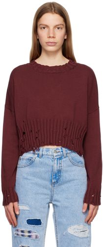 Marni Burgundy Distressed Sweater - Marni - Modalova