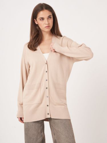 Fine knit cotton blend cardigan - REPEAT cashmere - Modalova