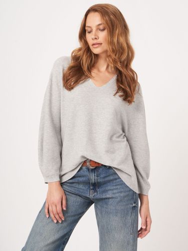 Cotton cashmere blend V-neck sweater - REPEAT cashmere - Modalova