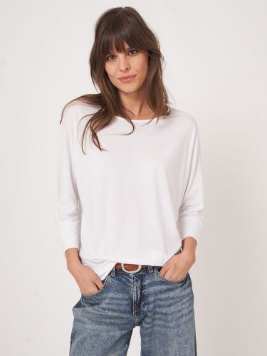 Batwing top with 3/4 sleeve - REPEAT cashmere - Modalova