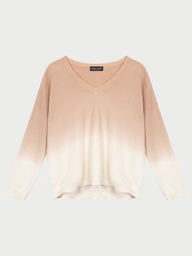 Dip-dye cashmere sweater with V-neck - REPEAT cashmere - Modalova