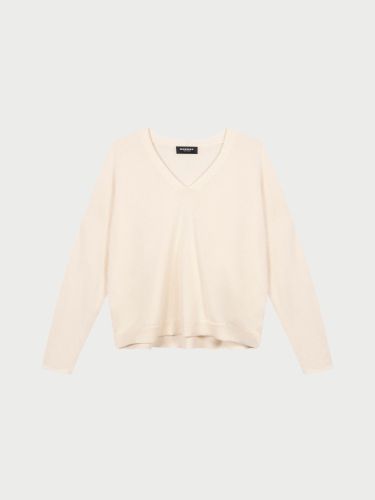 Loose fit cashmere V-neck sweater - REPEAT cashmere - Modalova