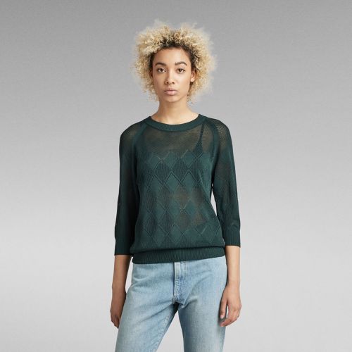 Jersey Pointelle Half Sleeve Knitted - Mujer - G-Star RAW - Modalova