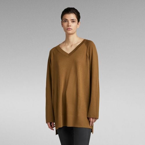 Jersey Oversized V-Neck Knitted - Mujer - G-Star RAW - Modalova