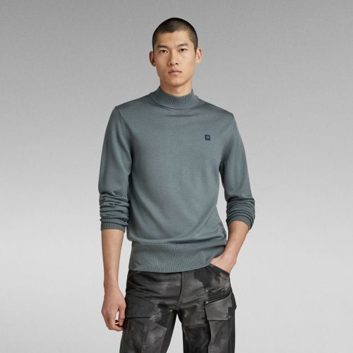 Premium Core Mock Knit - Grey - Men - G-Star RAW - Modalova