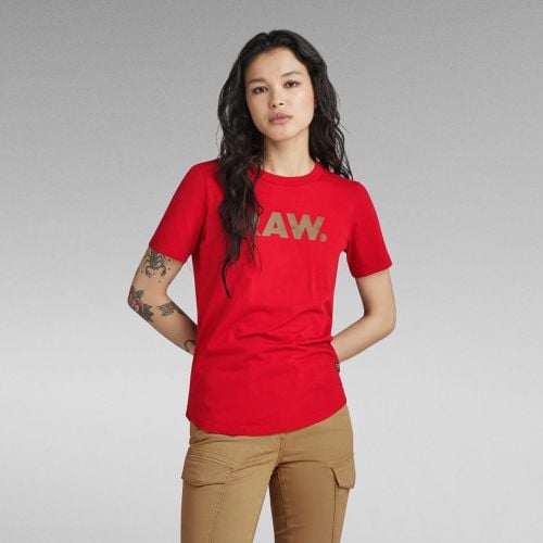 Camiseta RAW. Slim - Rojo - Mujer - G-Star RAW - Modalova