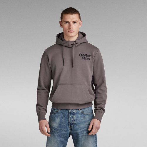 Back Print Hoodie - Grey - Men - G-Star RAW - Modalova