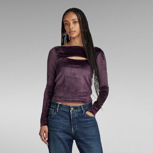 Top Cut-Out Slim Boatneck - Mujer - G-Star RAW - Modalova