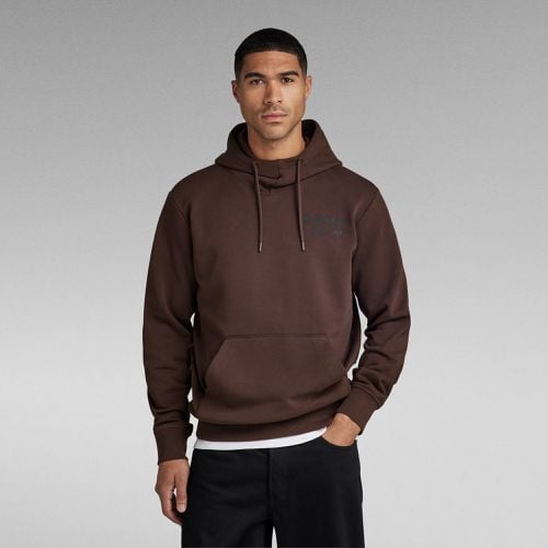 Back Print Hoodie - Brown - Men - G-Star RAW - Modalova