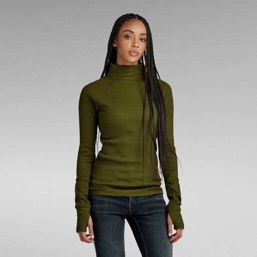 Slim Rib Mock Top - Green - Women - G-Star RAW - Modalova