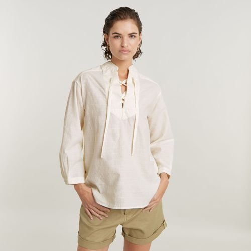 Top Scooped Hem - Blanco - Mujer - G-Star RAW - Modalova