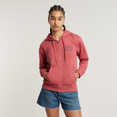 Chest Graphic Hooded Zip Thru Sweater - - Women - G-Star RAW - Modalova