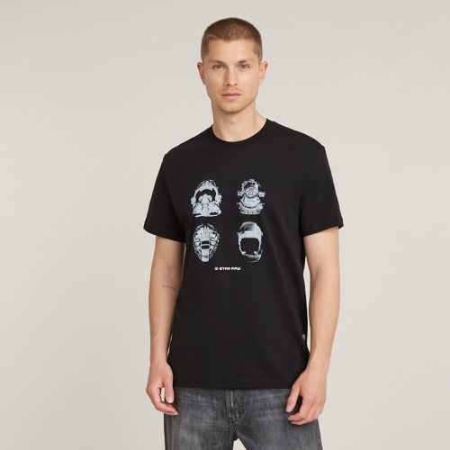 Masks Graphic T-Shirt - Black - Men - G-Star RAW - Modalova