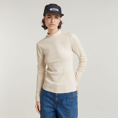 Slim Rib Mock Top - White - Women - G-Star RAW - Modalova