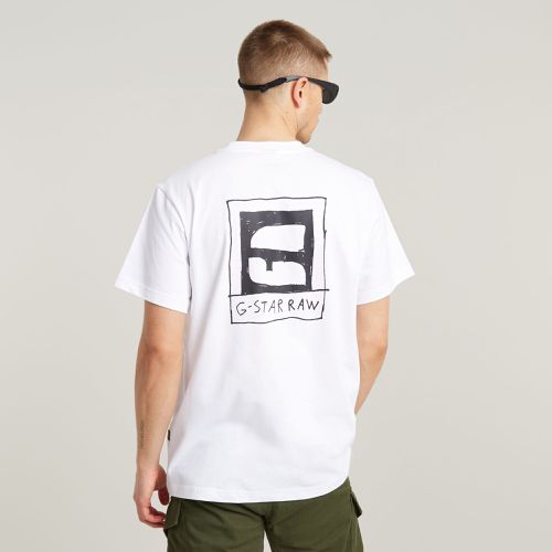 Camiseta Handwriting Back Print Loose - - Hombre - G-Star RAW - Modalova