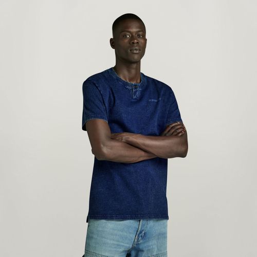 Indigo Henley T-Shirt - Men - G-Star RAW - Modalova