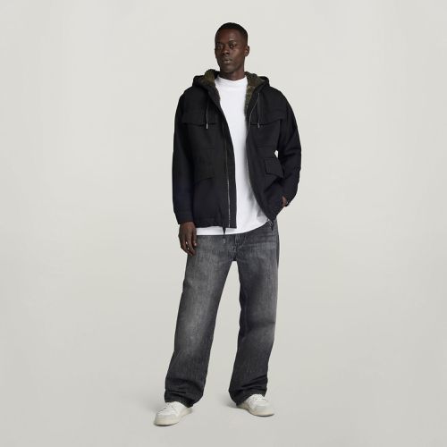 Hooded Sherpa Jacket - Black - Men - G-Star RAW - Modalova