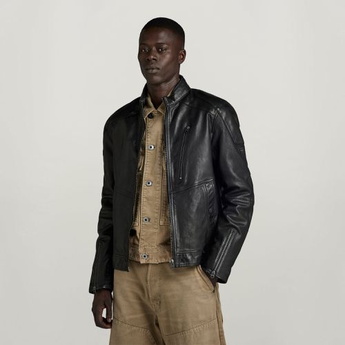 Biker Leather Jacket - Black - Men - G-Star RAW - Modalova