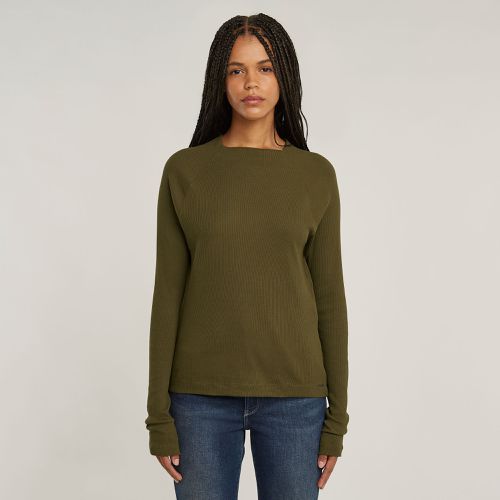 Slim Rib Mock Top - Green - Women - G-Star RAW - Modalova