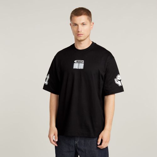 Barcode Boxy T-Shirt - Black - Men - G-Star RAW - Modalova