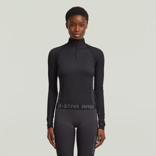 Top Seamless Zip - Negro - Mujer - G-Star RAW - Modalova