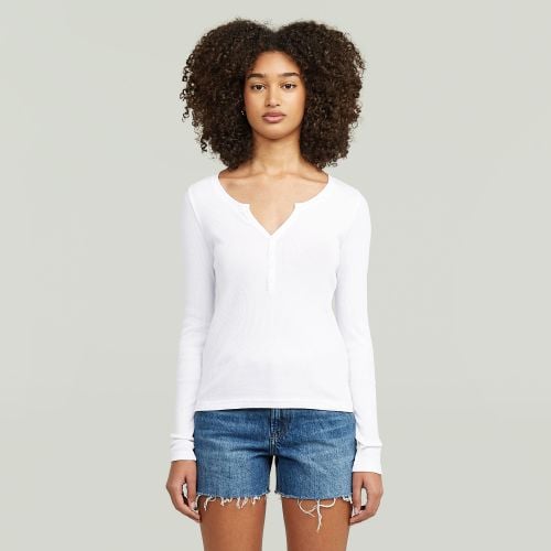 Deep V Henley Slim Top - Women - G-Star RAW - Modalova