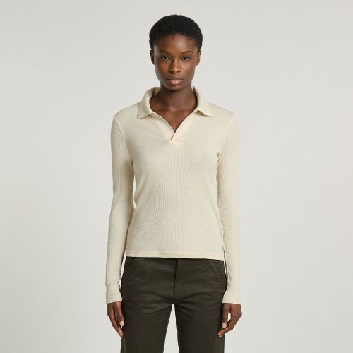 Polo Ribbed Slim - Blanco - Mujer - G-Star RAW - Modalova