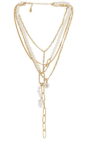Pearl lariat necklace in color metallic size all in - Metallic . Size all - 8 Other Reasons - Modalova