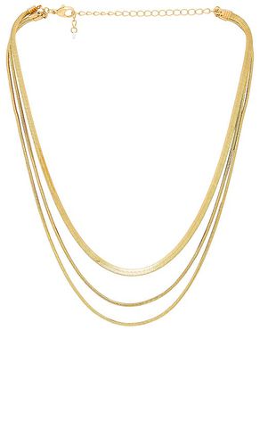 Collar layered herringbone en color oro metálico talla all en - Metallic Gold. Talla all - 8 Other Reasons - Modalova