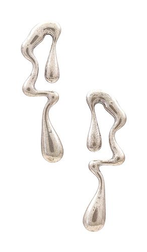 X nat & liv burnished drop earrings in color metallic size all in - Metallic . Size all - 8 Other Reasons - Modalova