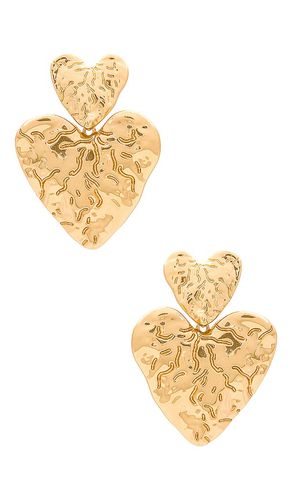 Pendientes de doble corazón en color oro metálico talla all en - Metallic Gold. Talla all - 8 Other Reasons - Modalova